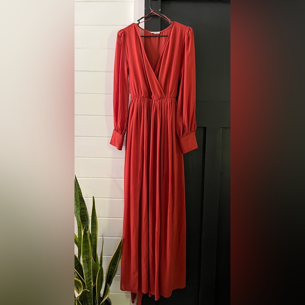 Rust “Celine” Maxi Dress